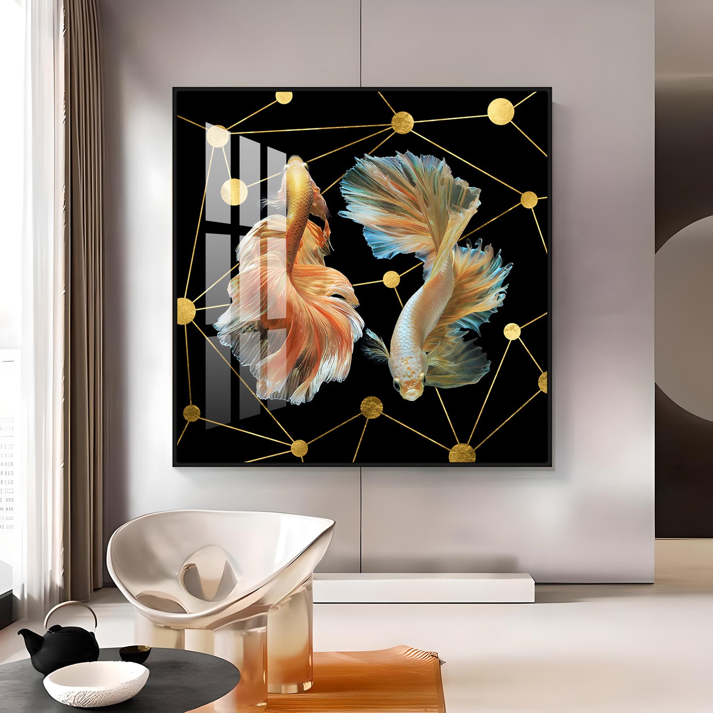 Betta Fish Premium Acrylic Square Wall Art