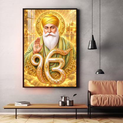 Divine Sri Guru Nanak Dev Ji Premium Acrylic Vertical Wall Art