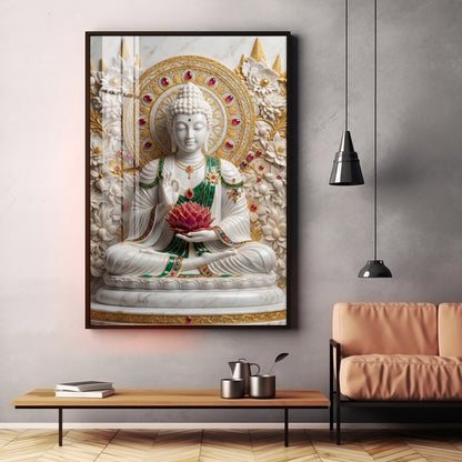 Enlightened Buddha Premium Acrylic Vertical Wall Art