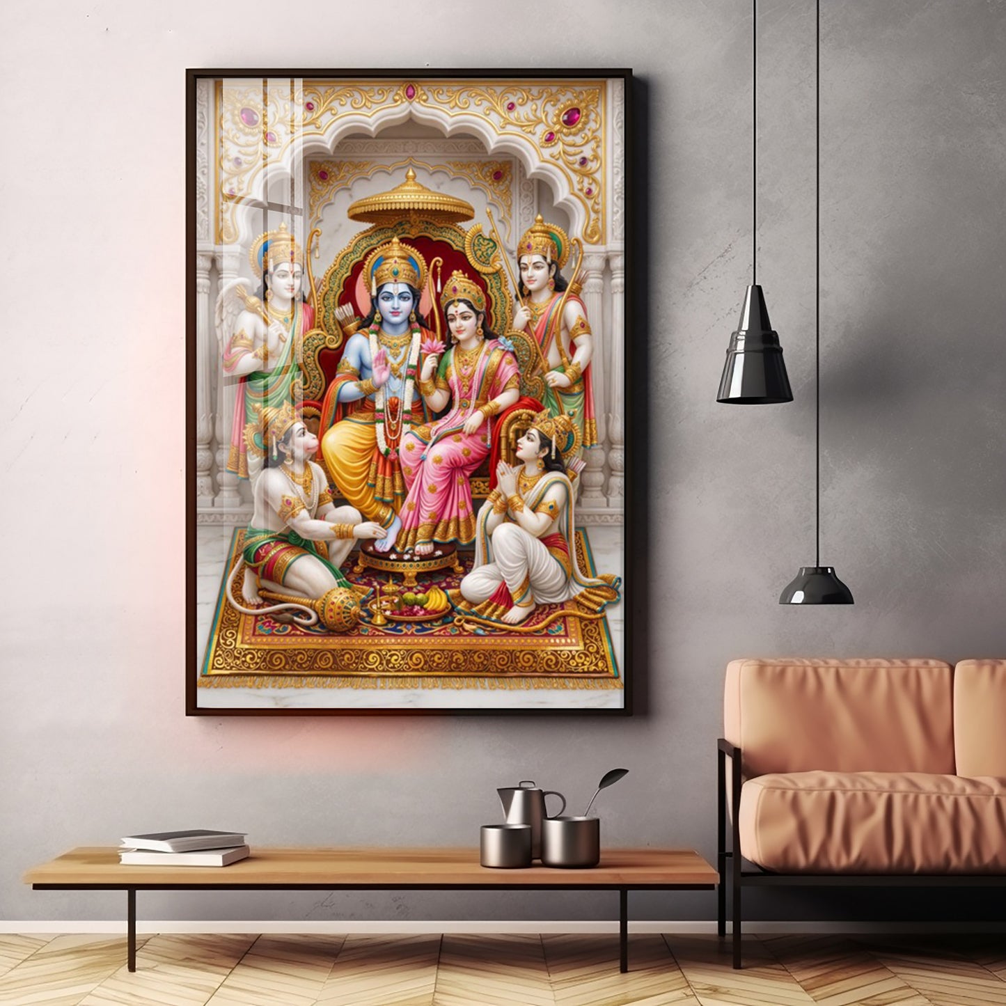 Jay Sita Rama Premium Acrylic Vertical Wall Art
