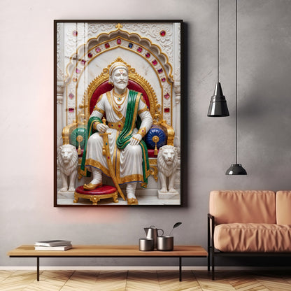 Chatrapati Shivaji Maharaj Premium Acrylic Vertical Wall Art