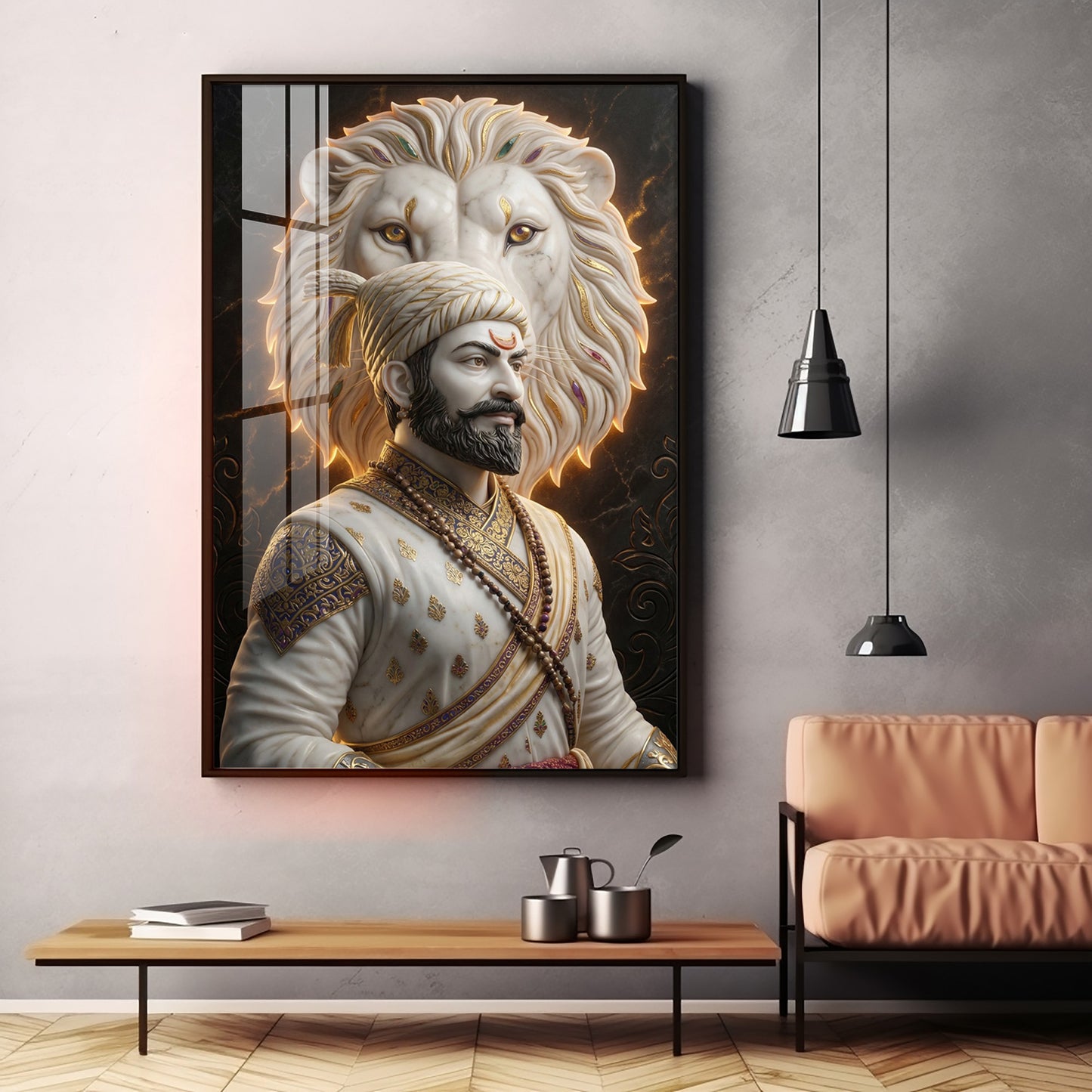 King Chhatrapati Shivaji Maharaj Premium Acrylic Vertical Wall Art