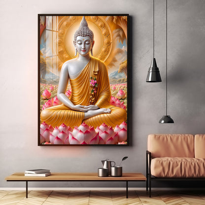 Tamatina Buddha Luxury Crystal Vertical Wall Art