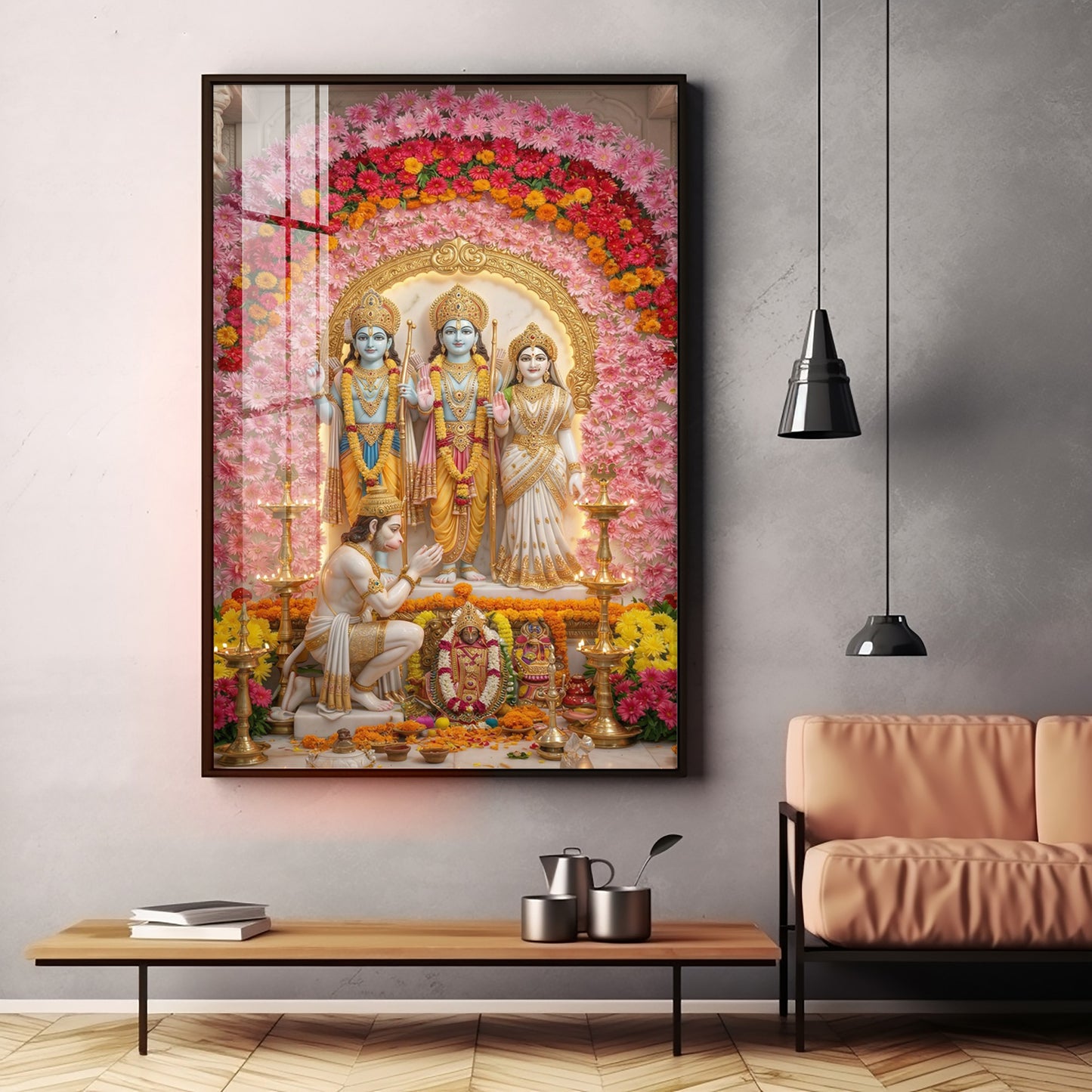 Ram Darbar Premium Acrylic Vertical Wall Art