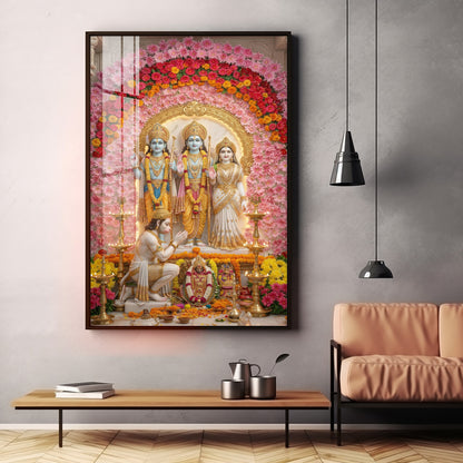 Ram Darbar Premium Acrylic Vertical Wall Art