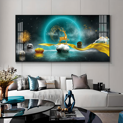 Unique Design Deer Premium Acrylic Horizontal Wall Art