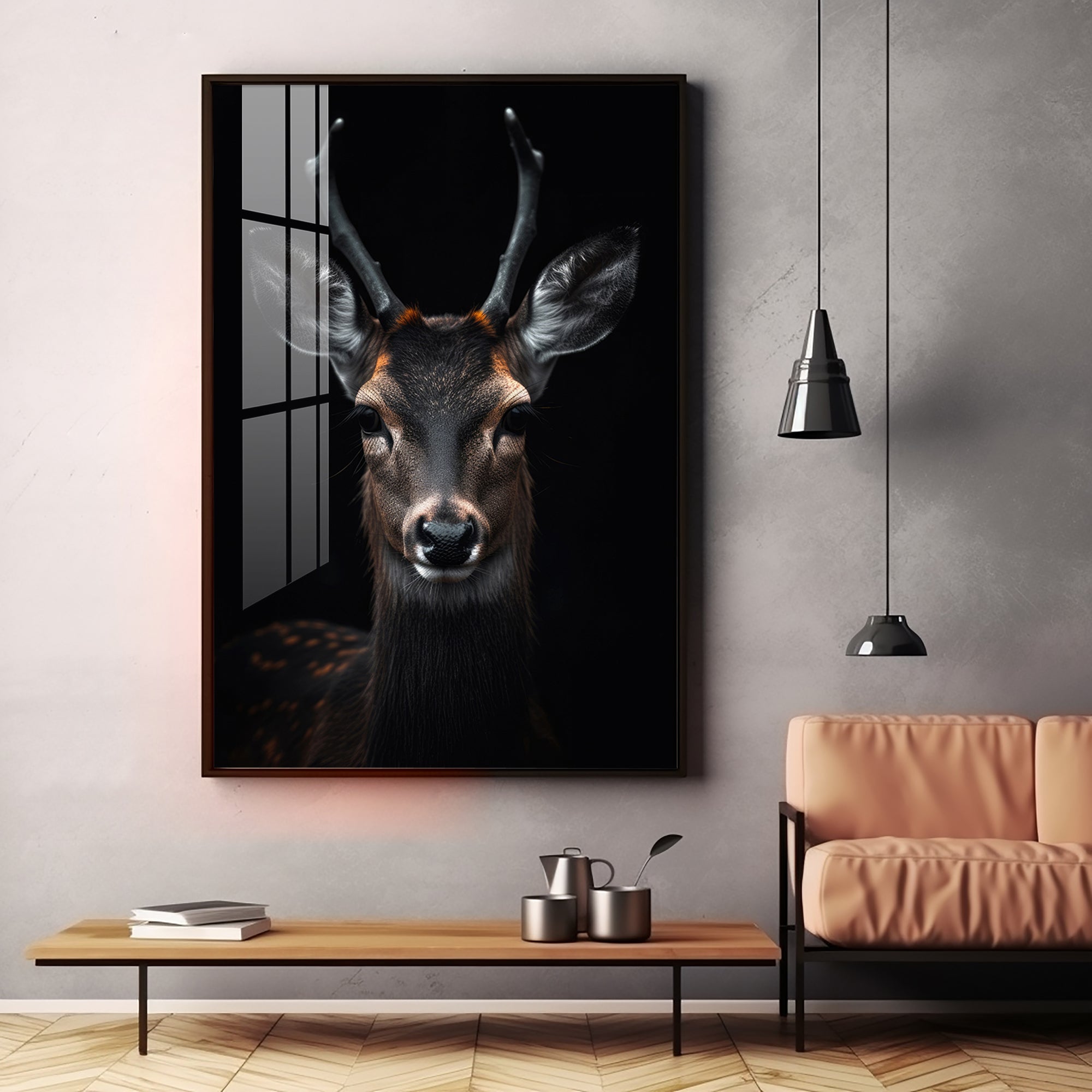 Sambar Deer Premium Acrylic Vertical Wall Art