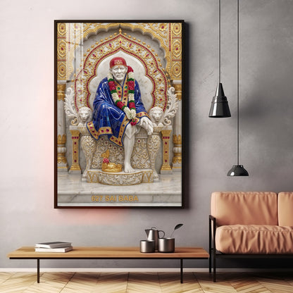 Om Sai Ram Premium Acrylic Vertical Wall Art