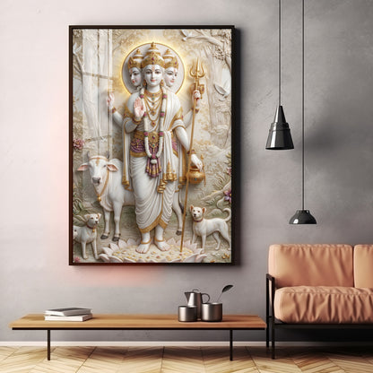 Dattatreya Bhagwan Premium Acrylic Vertical Wall Art