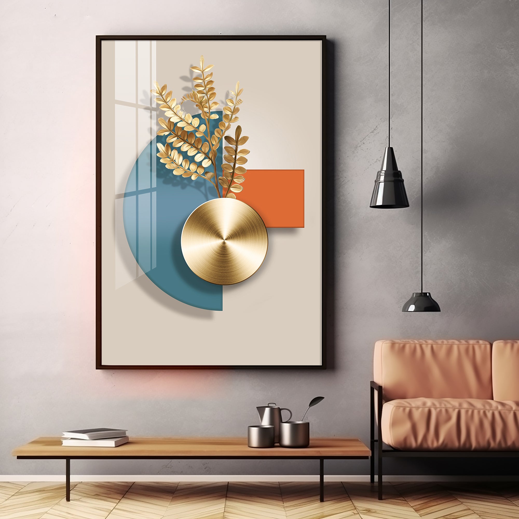 Blue Sphere Sentinel Premium Acrylic Vertical Wall Art