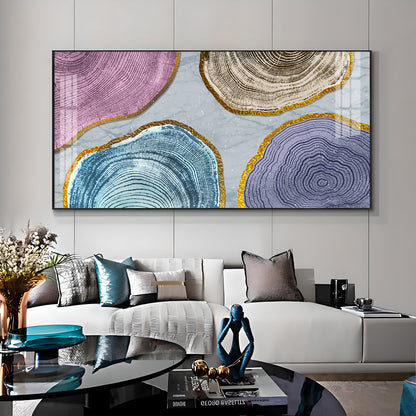 Circular Wood Grain Patterns Premium Acrylic Horizontal Wall Art