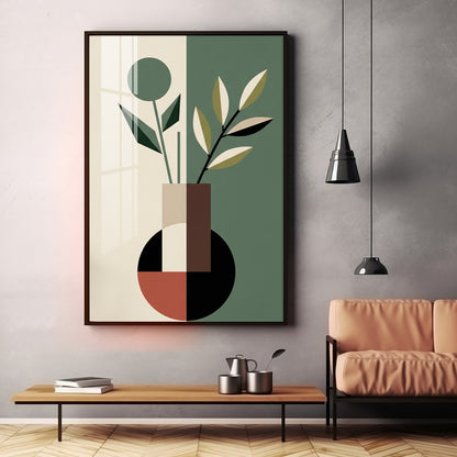Verdant Floral Fusion Premium Acrylic Vertical Wall Art