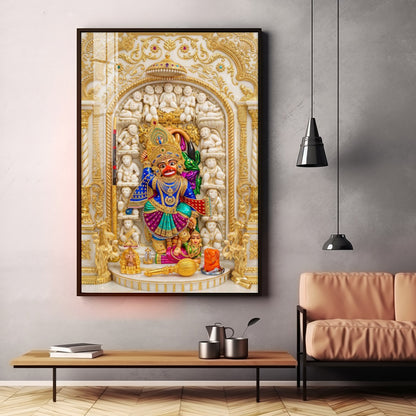 Divine Hanuman Ji Premium Acrylic Vertical Wall Art