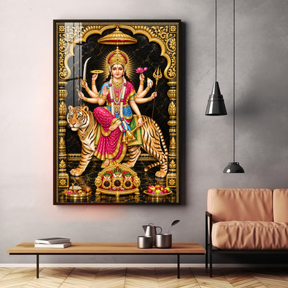 Jagdamba Premium Acrylic Vertical Wall Art
