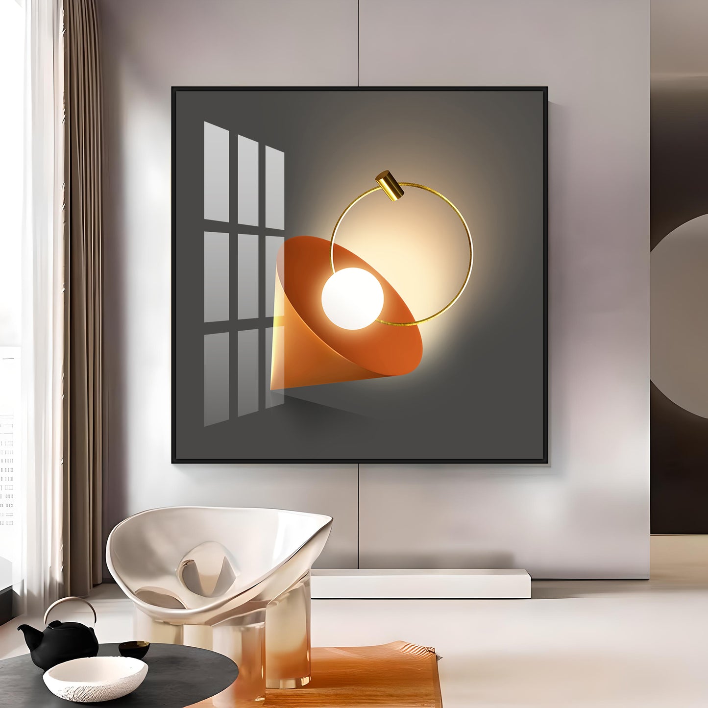 Abstract Geometrical Patterns Premium Acrylic Square Wall Art