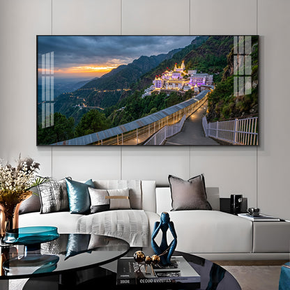 Shri Mata Vaishno Devi Shrine Premium Acrylic Horizontal Wall Art