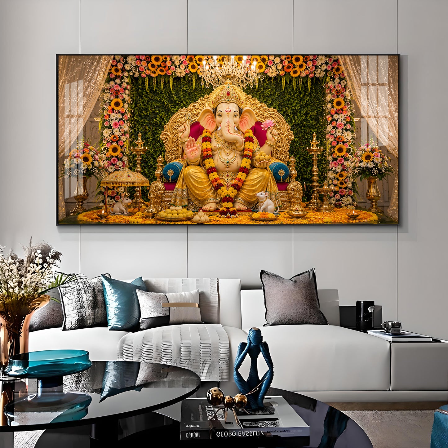 Shri Vighnaharta Premium Acrylic Horizontal Wall Art