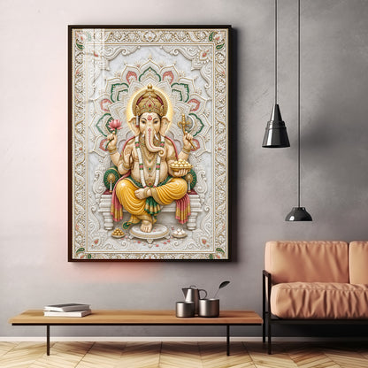 Lord Vinayak Premium Acrylic Vertical Wall Art