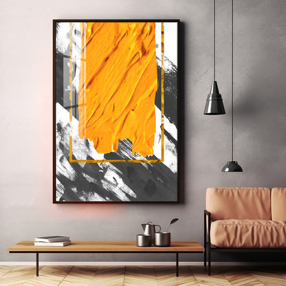 Vivid Strokes Of Sunshine Premium Acrylic Vertical Wall Art