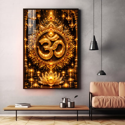 Om Symbol Premium Acrylic Vertical Wall Art