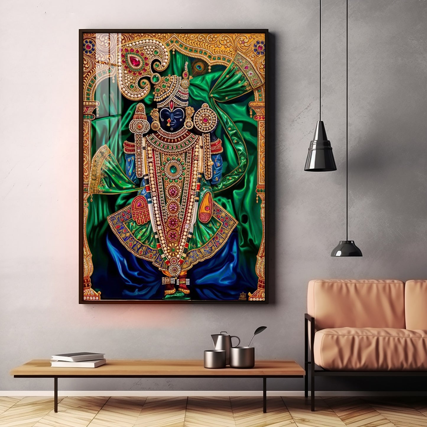 Lord Dwarkadhish Premium Acrylic Vertical Wall Art