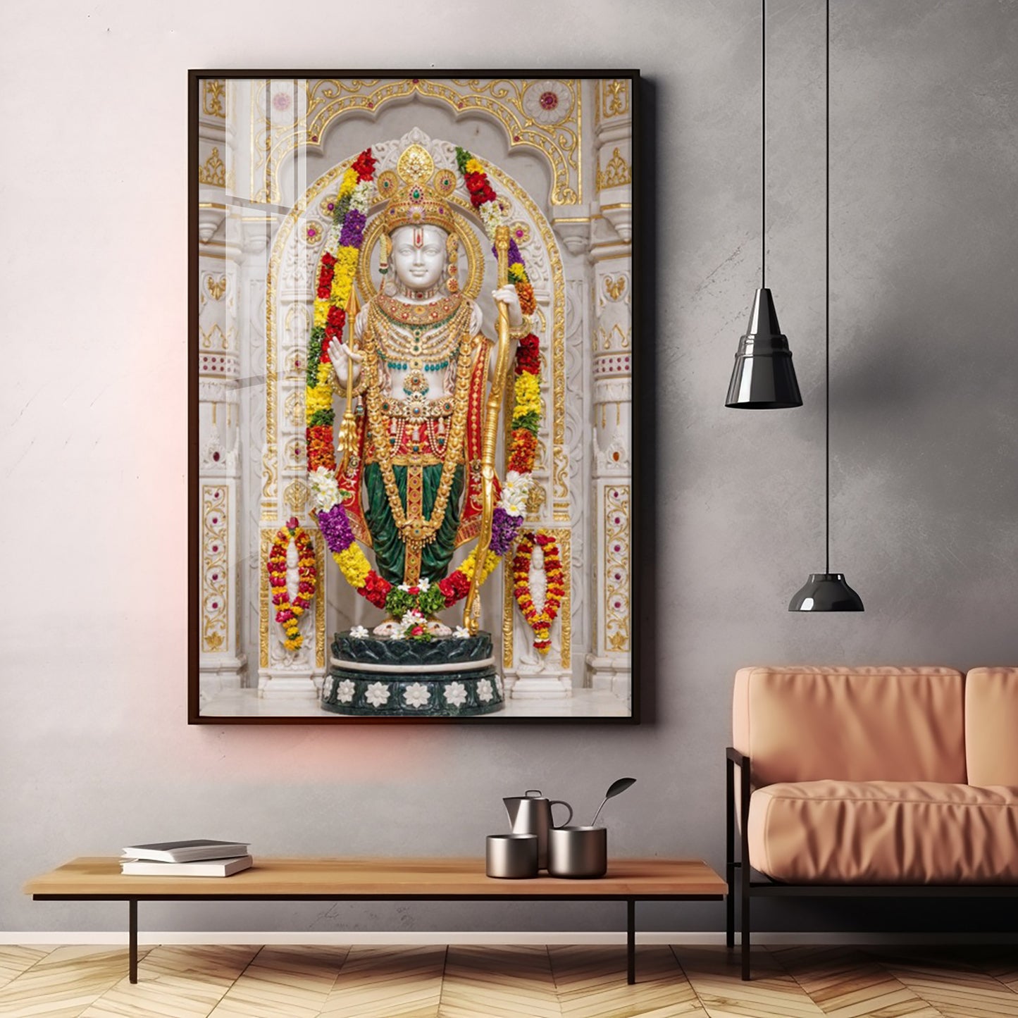 Lord Ram Premium Acrylic Vertical Wall Art