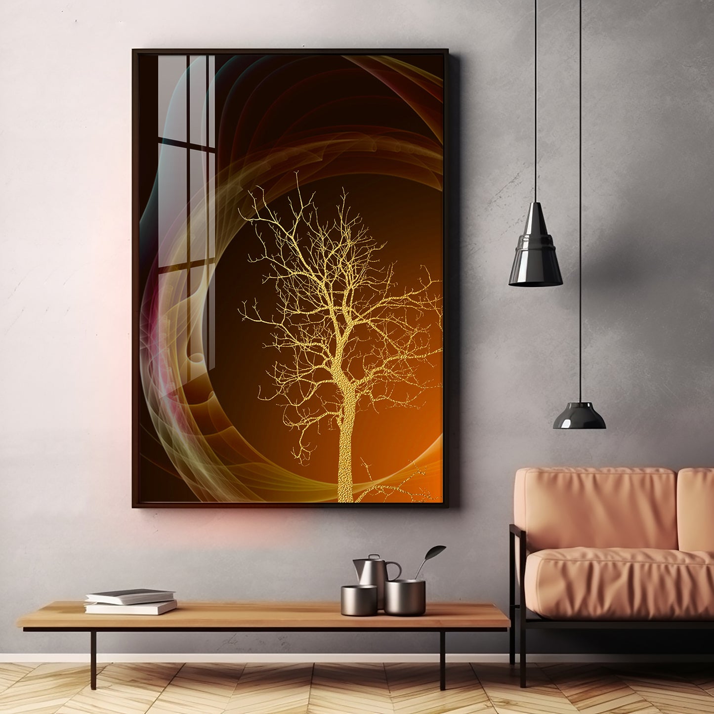 Bare Tree Premium Acrylic Vertical Wall Art