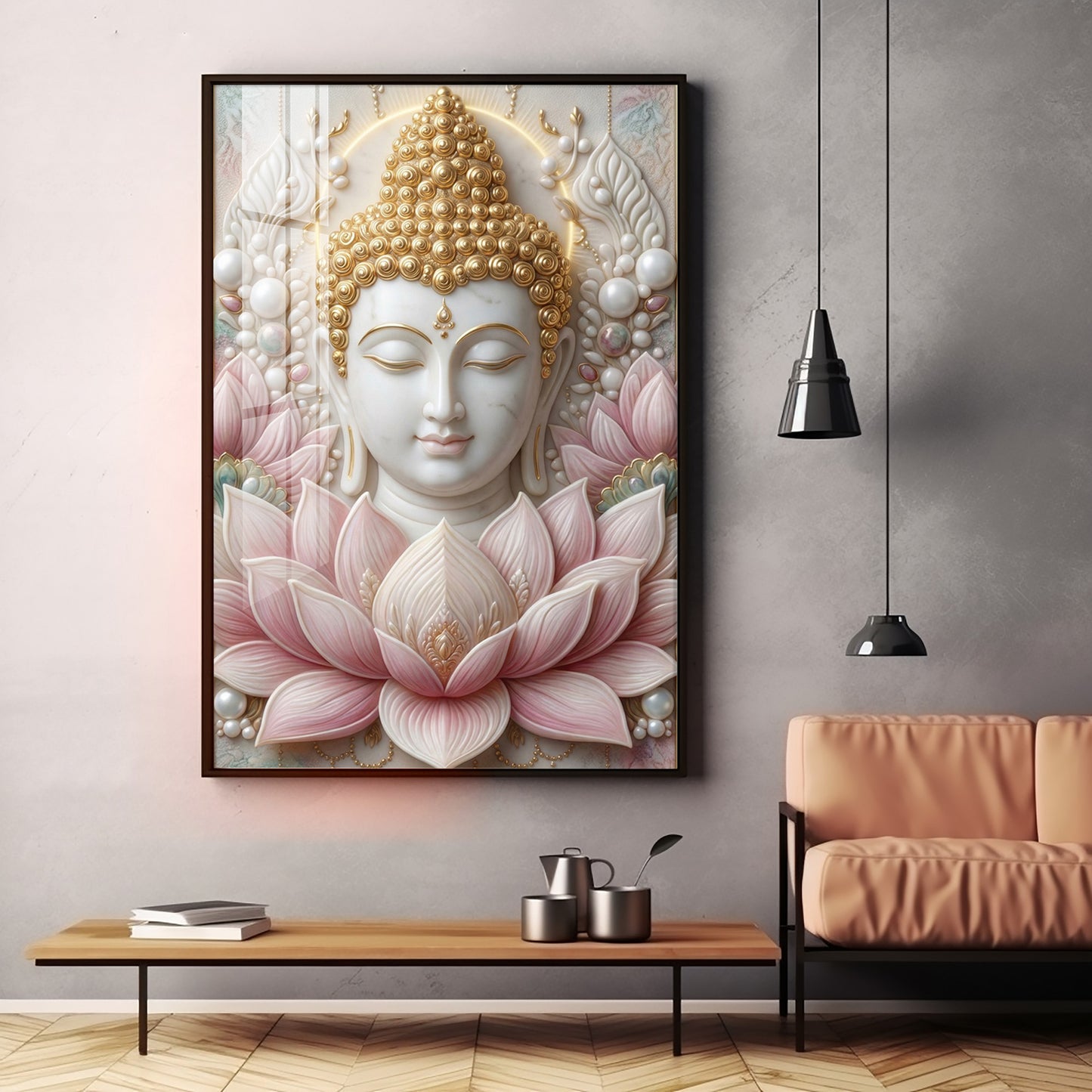 Deities Buddha Premium Acrylic Vertical Wall Art