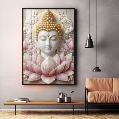 Deities Buddha Premium Acrylic Vertical Wall Art