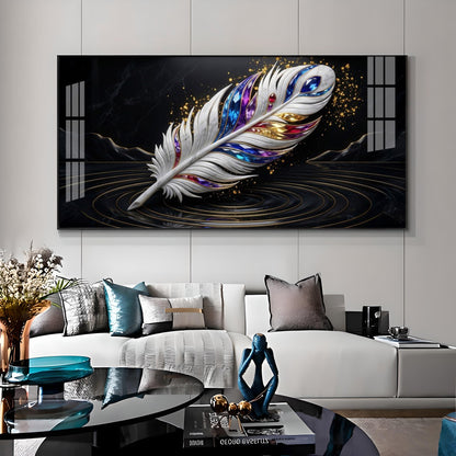 Feathered Gem Delight Premium Acrylic Horizontal Wall Art