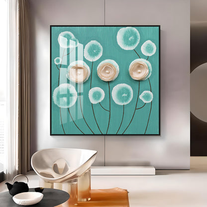 Poppy Flowers Premium Acrylic Square Wall Art