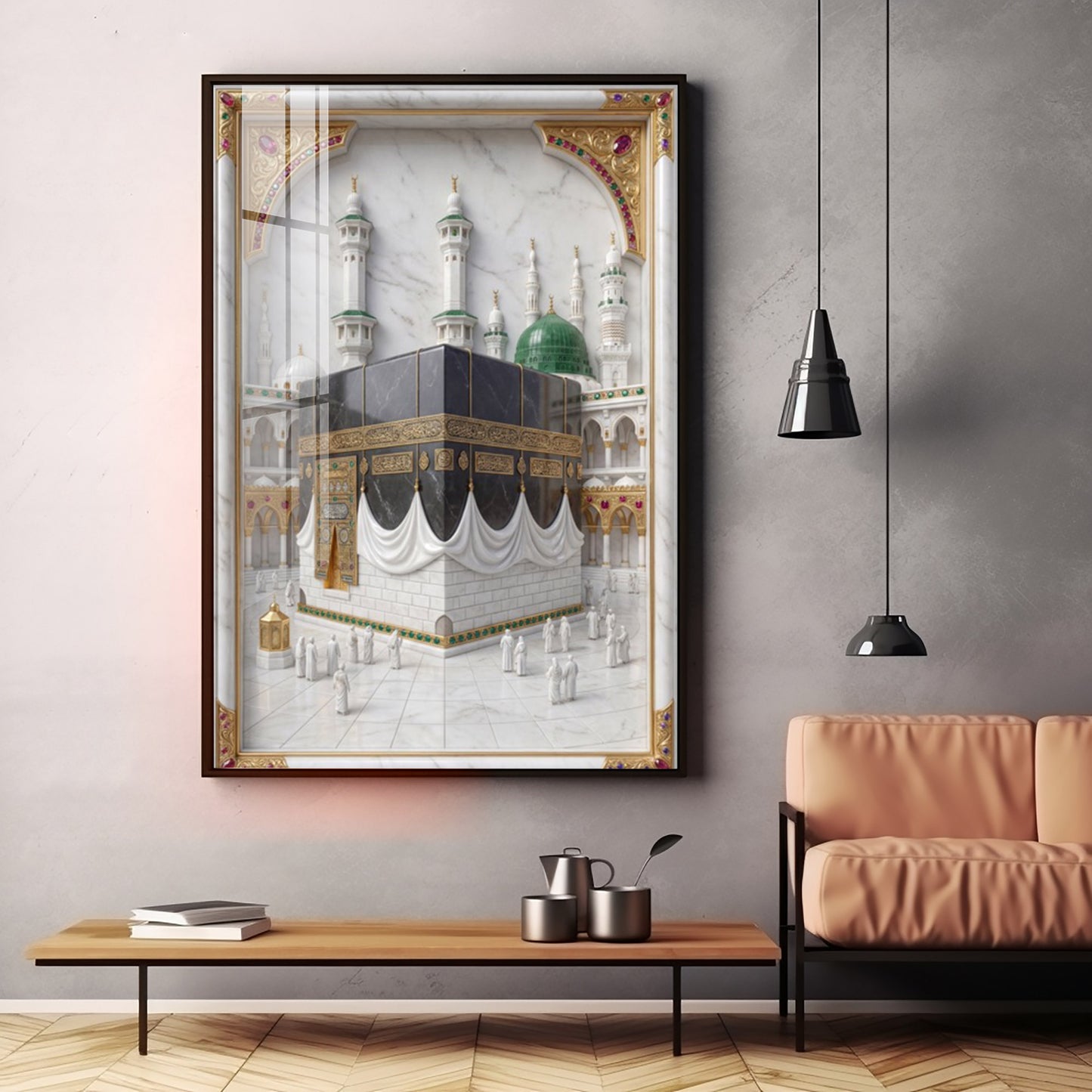 Spiritual Kaaba in Mecca Premium Acrylic Vertical Wall Art
