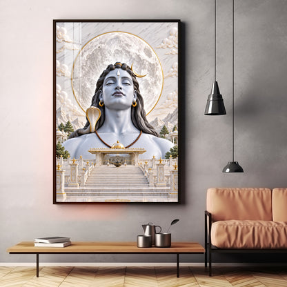Adiyogi Shiva Premium Acrylic Vertical Wall Art