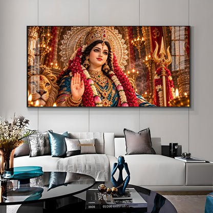 Mata Durga Bhawani Premium Acrylic Horizontal Wall Art