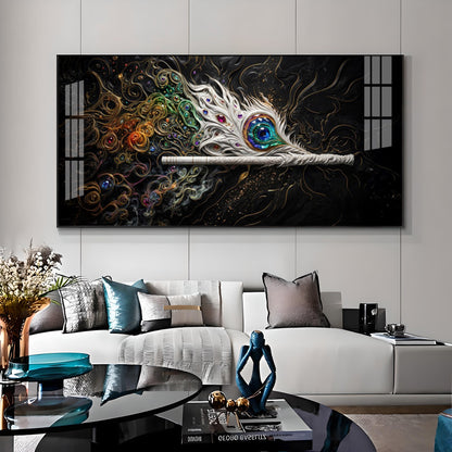 Colorful Breeze White Flute Premium Acrylic Horizontal Wall Art