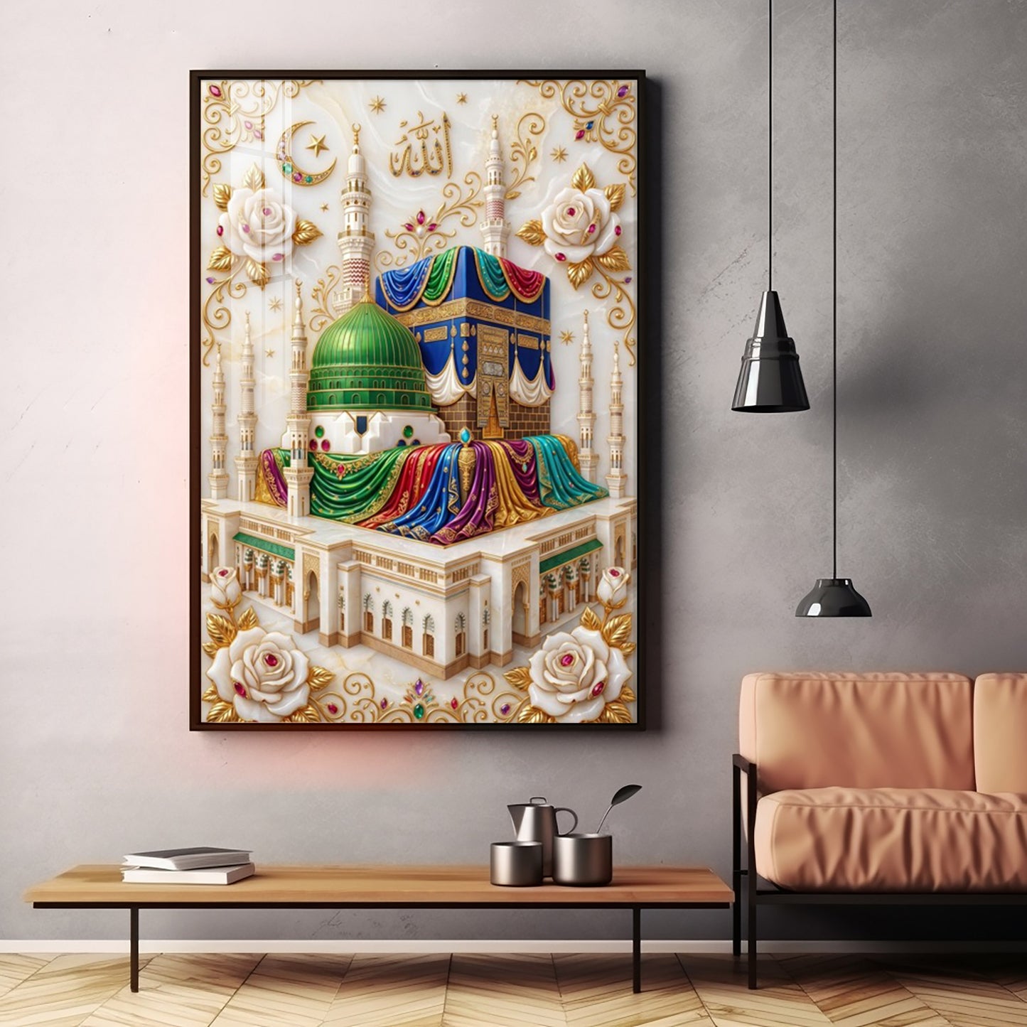 Al-Masjid An-Nabawi Premium Acrylic Vertical Wall Art