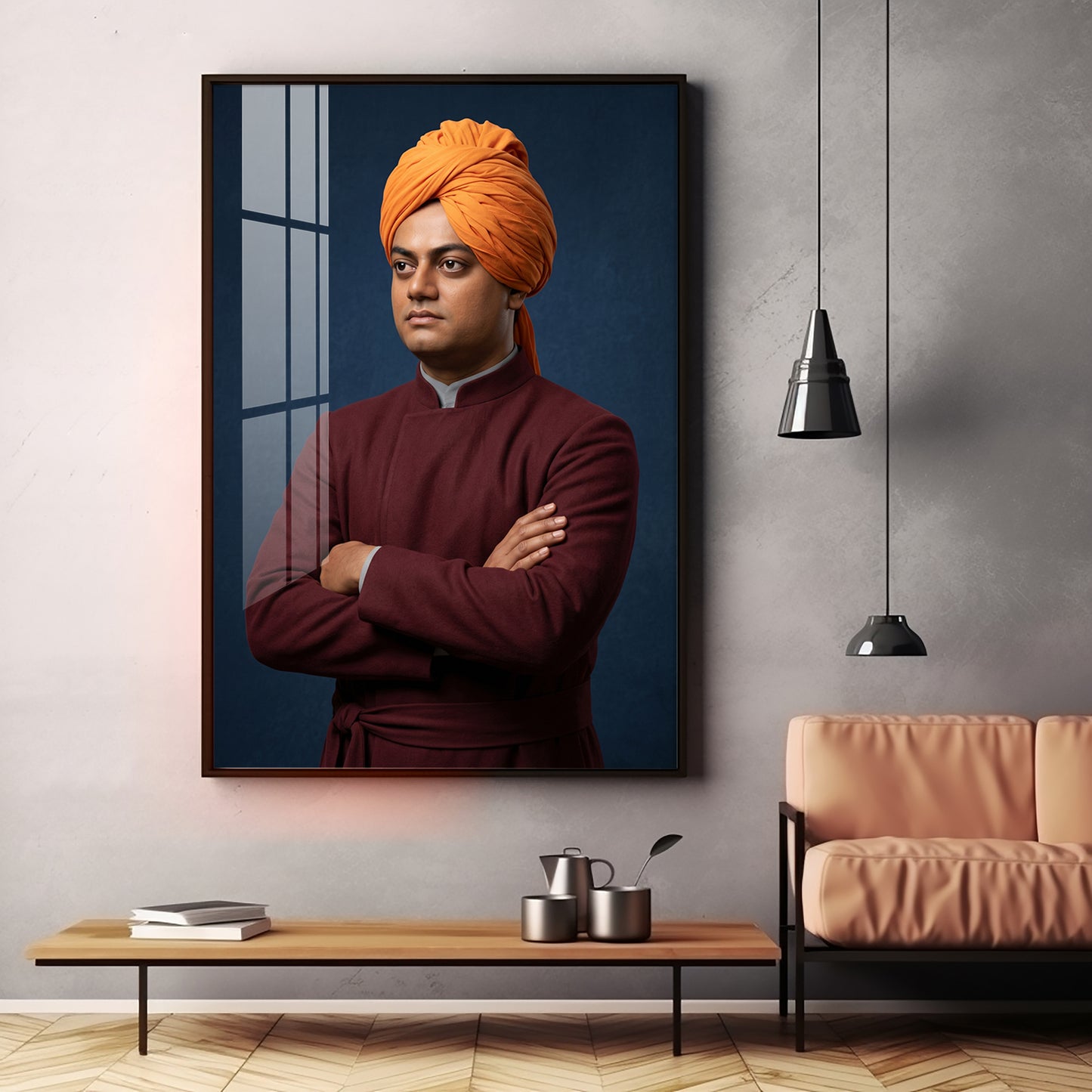 Shri Swami Vivekanand Premium Acrylic Vertical Wall Art