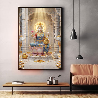 Mata Laxmi Premium Acrylic Vertical Wall Art