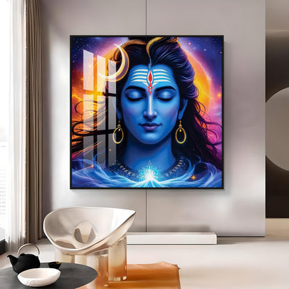 Lord Shiva Premium Acrylic Square Wall Art