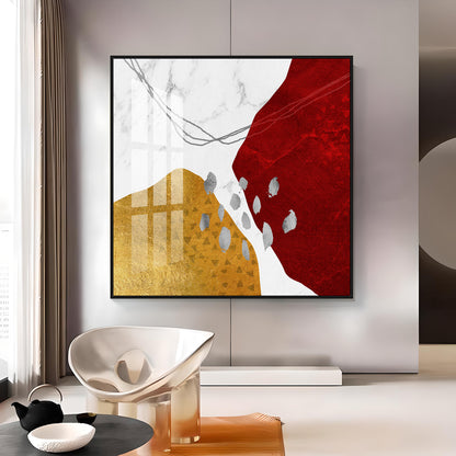 Crimson Elegance Premium Acrylic Square Wall Art