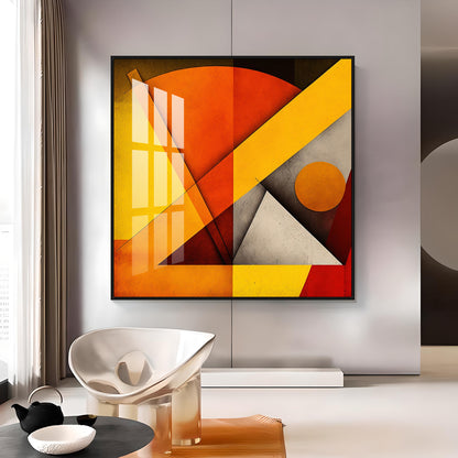 Colored Geometric Premium Acrylic Square Wall Art