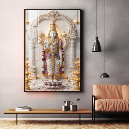 Divine Tirupati Balaji Premium Acrylic Vertical Wall Art