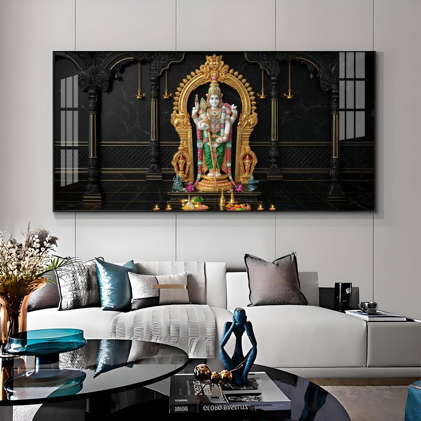 Lord Murugan Home & Temples Premium Acrylic Horizontal Wall Art