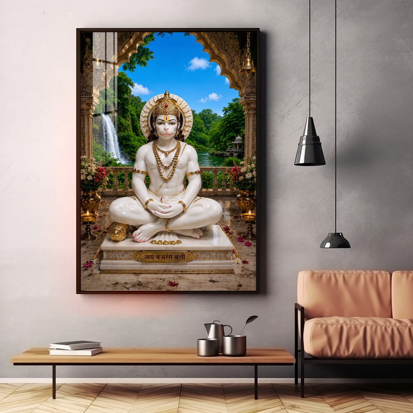 Ram Dutt Hanuman Ji Premium Acrylic Vertical Wall Art