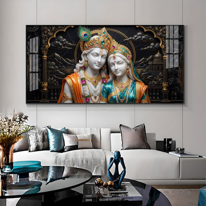 Magical Radha Krishna Premium Acrylic Horizontal Wall Art