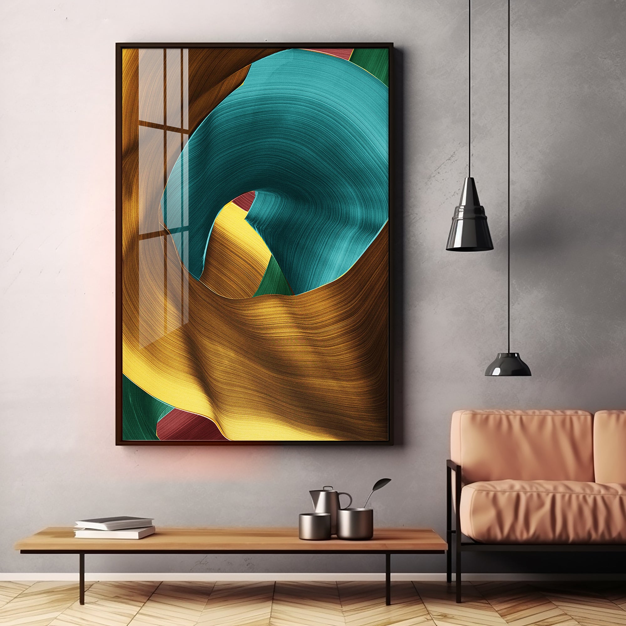 Multicolored Abstract Premium Acrylic Vertical Wall Art