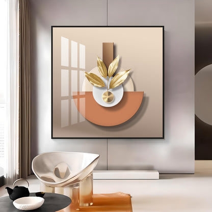 Leafy Luxe Vase Premium Acrylic Square Wall Art
