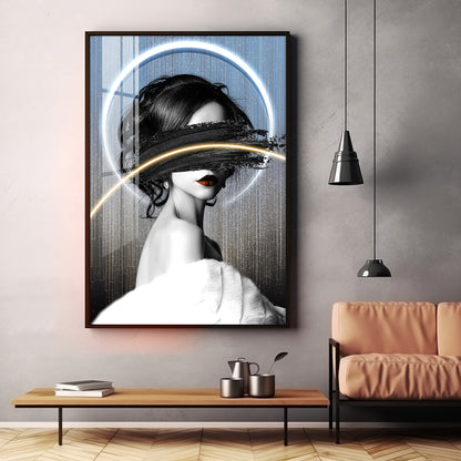 Classic Charm Of Modern Girl Premium Acrylic Vertical Wall Art