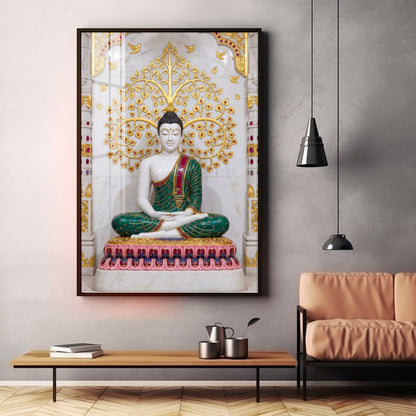 Inner Peace Of Buddha Premium Acrylic Vertical Wall Art