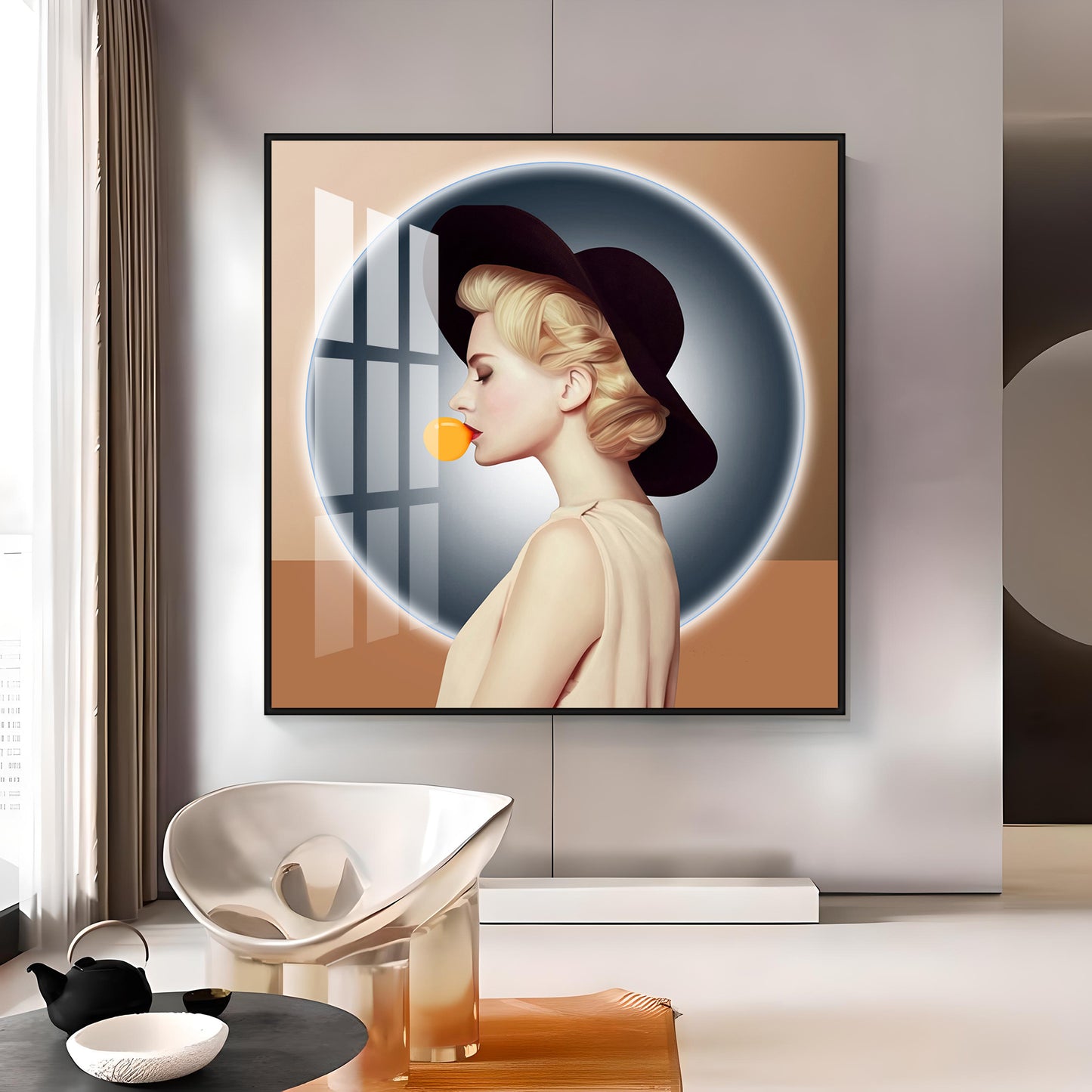 Modern Woman Premium Acrylic Square Wall Art